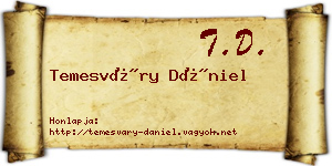 Temesváry Dániel névjegykártya