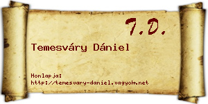 Temesváry Dániel névjegykártya